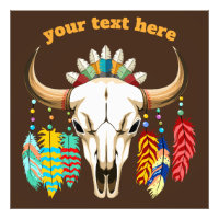 Emblema de cráneo de búfalo nativo americano