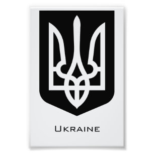 Foto Emblema Gráfico Contemporáneo Tryzub de Ucrania