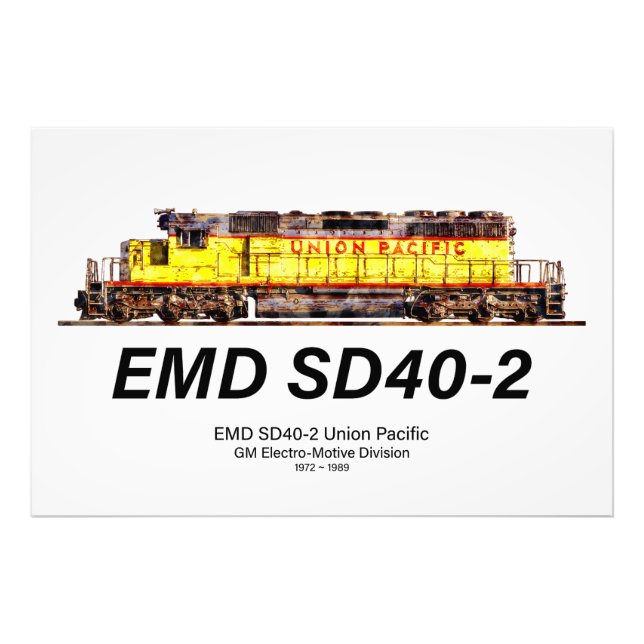 Foto EMD SD40-2 Locomotora Diesel. Pacífico de Unión (Frente)