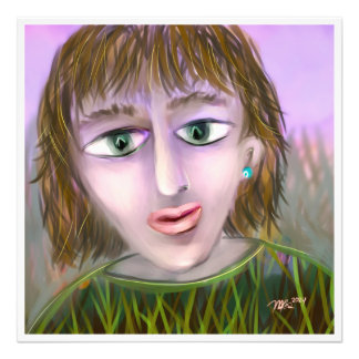 Foto Emerald Curiosity ~ Modern Feminine Portrait Wall 