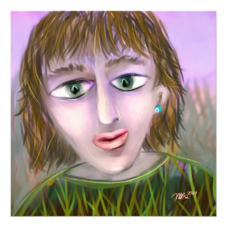 Foto Emerald Curiosity ~ Modern Feminine Portrait Wall 