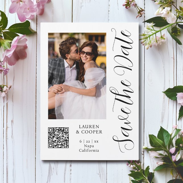 Foto en Blanco y Negro Script Save The Date Código (Subido por el creador)