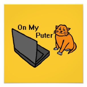 Foto En Mi Computadora Meme Divertido Del Gato Naranja