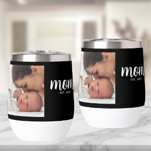 Foto en negro de guión establecido por mamá