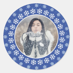 FOTO EN pegatinas de marco de copo de nieve