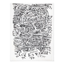 En un lugar intermedio, dibujo de tinta india