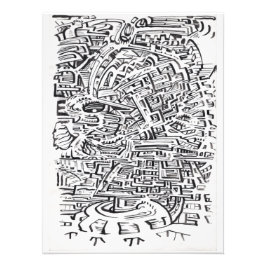 Foto En un lugar intermedio, dibujo de tinta india