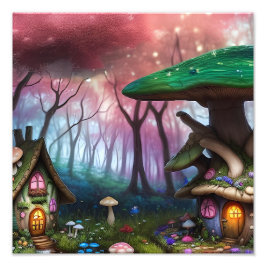 Foto Encantado Bosque Dreamscape Mushroom Fantasy Fairy