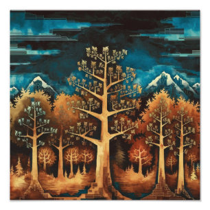 Foto Encantador ciervo marrón en color de agua del bosq