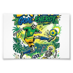 Foto Energía de Gol de Brasil Esqueleto Delantero Nacio