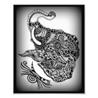 Foto engrandecimiento de fotográfico ZenZia elefante