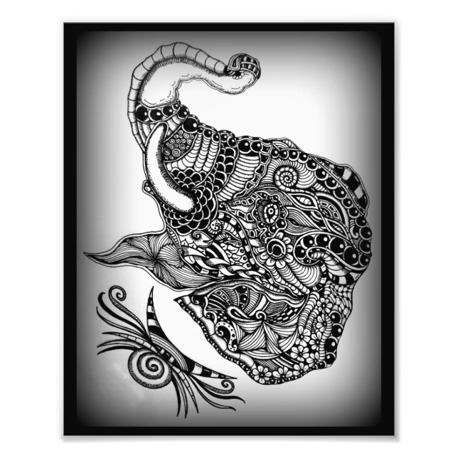 Foto engrandecimiento de fotográfico ZenZia elefante (Frente)