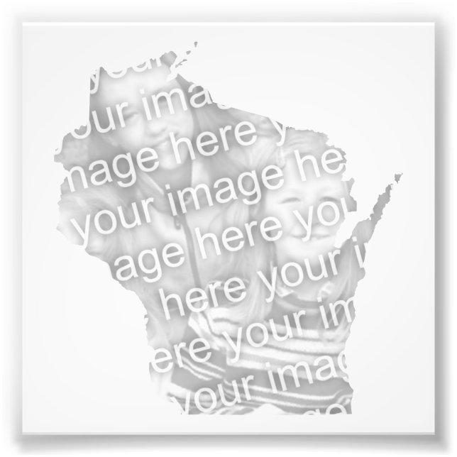 Foto enmarcada de forma de Wisconsin (Frente)