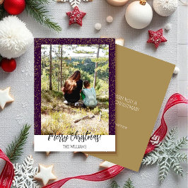 Foto enmarcada de Navidad adorable con purpurina