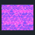 Foto Envoltura de burbuja de arte pop morado<br><div class="desc">Patrón de ajuste de burbujas de arte pop en azul y púrpura</div>