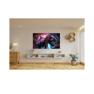 Foto Epic Cosmic Dinosaur Fantasía Vibrante Paisaje