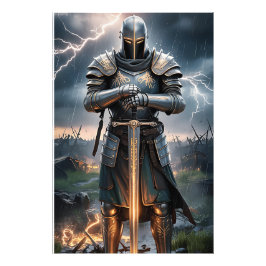Foto Epic Knight Warrior Poster digital Fantas medieval
