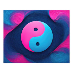Foto Equilibrio geométrico: patrón vibrante de Yin Yang