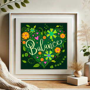 Foto Equilibrio verde Bonito floral cardíaca Inspirador