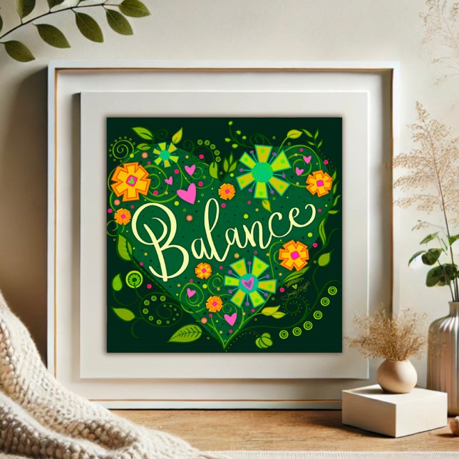 Foto Equilibrio verde Bonito floral cardíaca Inspirador (Subido por el creador)