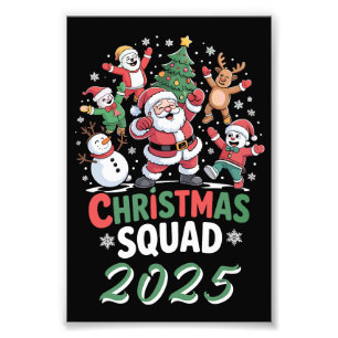Foto Equipo de Navidad Personalizado 2025 Familia Santa