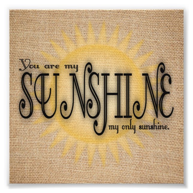 Foto Eres mi sol en Burlap (Frente)