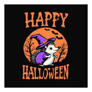 Foto Erizo de bruja feliz de Halloween