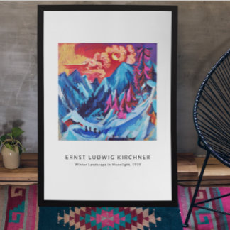 Foto Ernst L. Kirchner - Paisaje colorido y arte modern