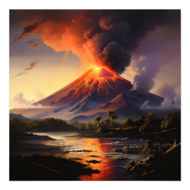 Foto Erupción del volcán (Frente)
