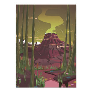 Foto Erupción del volcán en el Personalizado del pantan