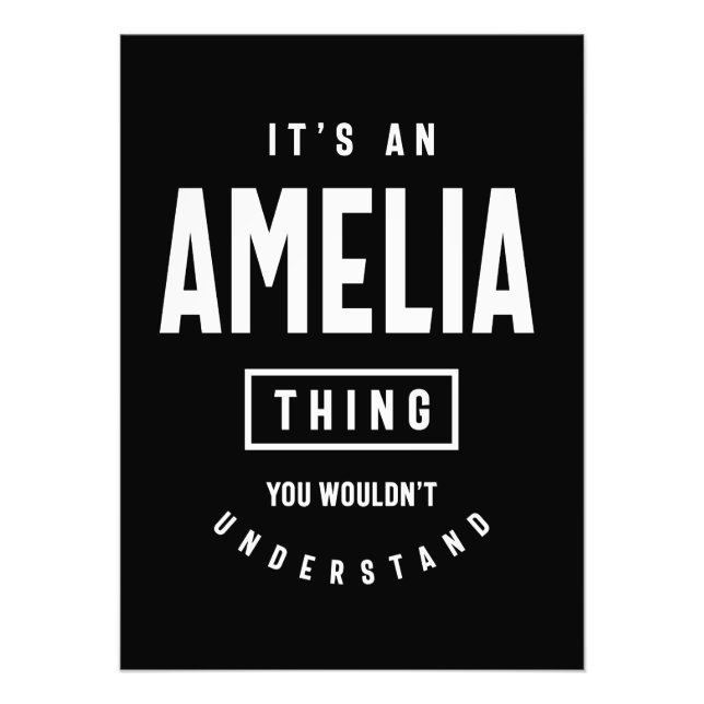 Foto Es algo de Amelia: Regalo de nombre personal (Frente)