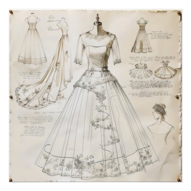 Foto Esbozo de vestir boda (Frente)