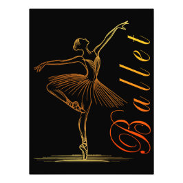 Foto Esbozo elegante de una ballet bailarina