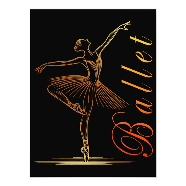 Foto Esbozo elegante de una ballet bailarina (Frente)