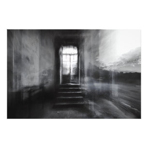 Foto Escalera Abandonada Puerta Fantasmagórica Desenfoq