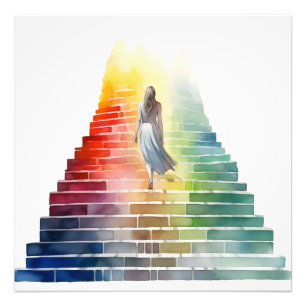 Foto Escaleras del arcoiris femenino