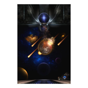 Foto Escapada de arte fractal asteroide apocalipsis