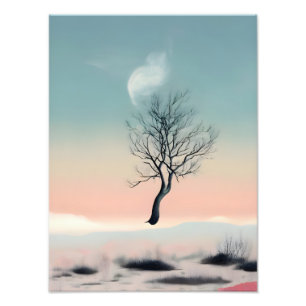 Foto Escape soñador: Árbol flotante con pluma