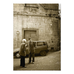Foto Escena callejera italiana en sepia