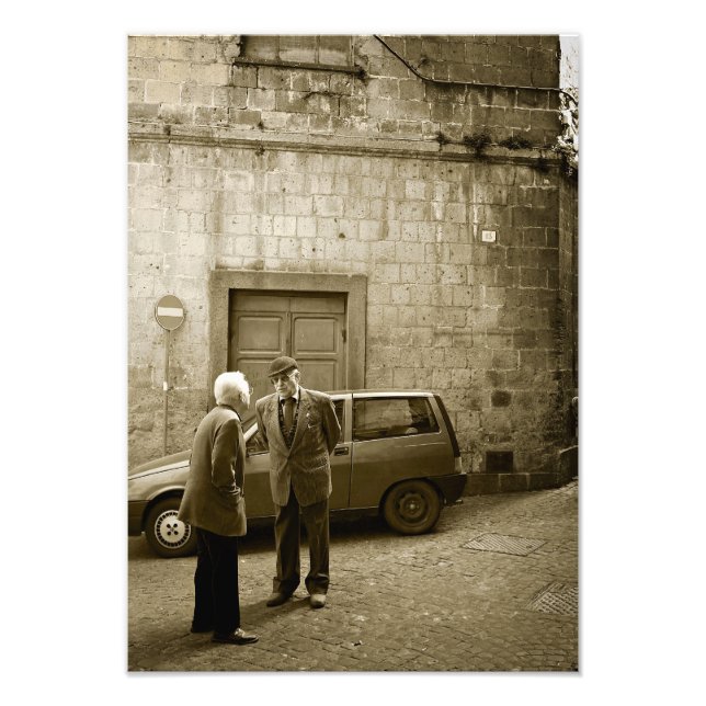 Foto Escena callejera italiana en sepia (Frente)