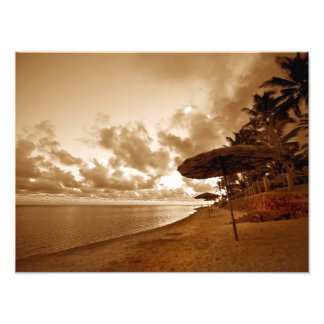 Foto Escena De Playa De Sepia Toned