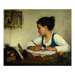 Foto Escribiendo Chica, Mascota Goldfinch por Henriette