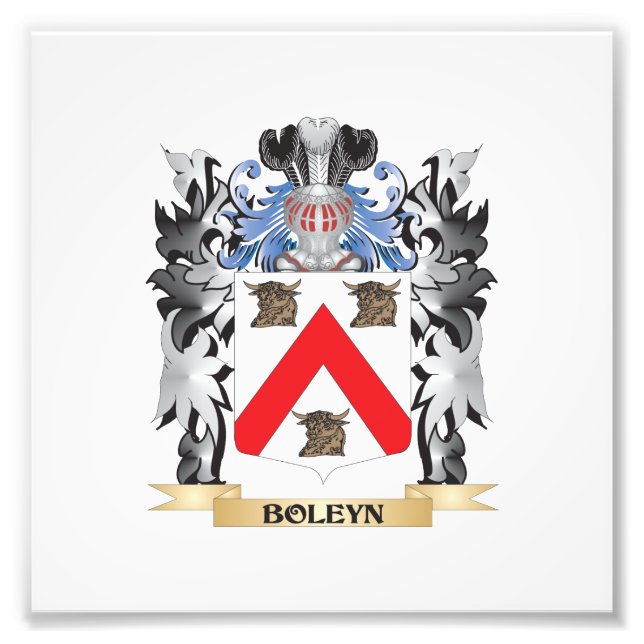 Foto Escudo de armas de Boleyn - reposo familiar (Frente)