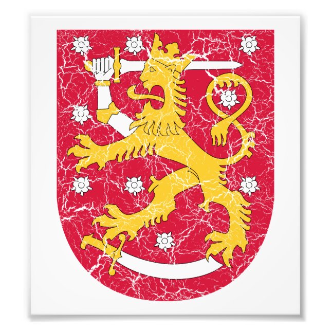 Foto Escudo De Armas De Finlandia (Frente)