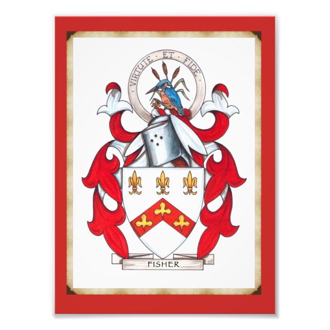 Foto Escudo de armas de la familia Fisher (Frente)