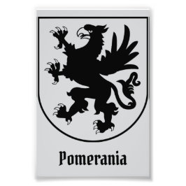 Foto Escudo de Armas de Pomerania Negro y Blanco Herald