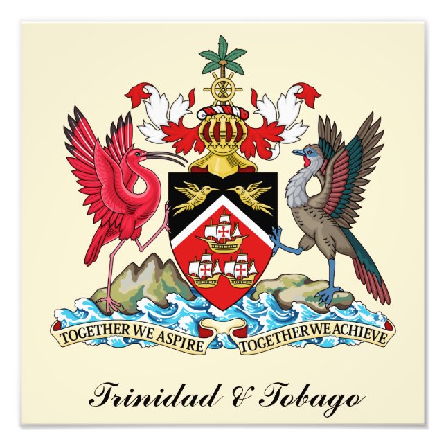 Foto Escudo de armas de Trinidad y Tabago (Frente)
