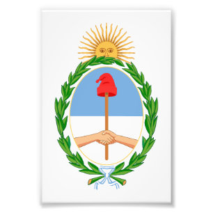 Foto escudo de armas del país Argentina símbolo emblema