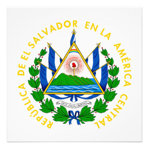 Foto escudo de armas del país El Salvador símbolo emble