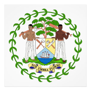 Foto escudo de armas símbolo emblema bandera de Belice